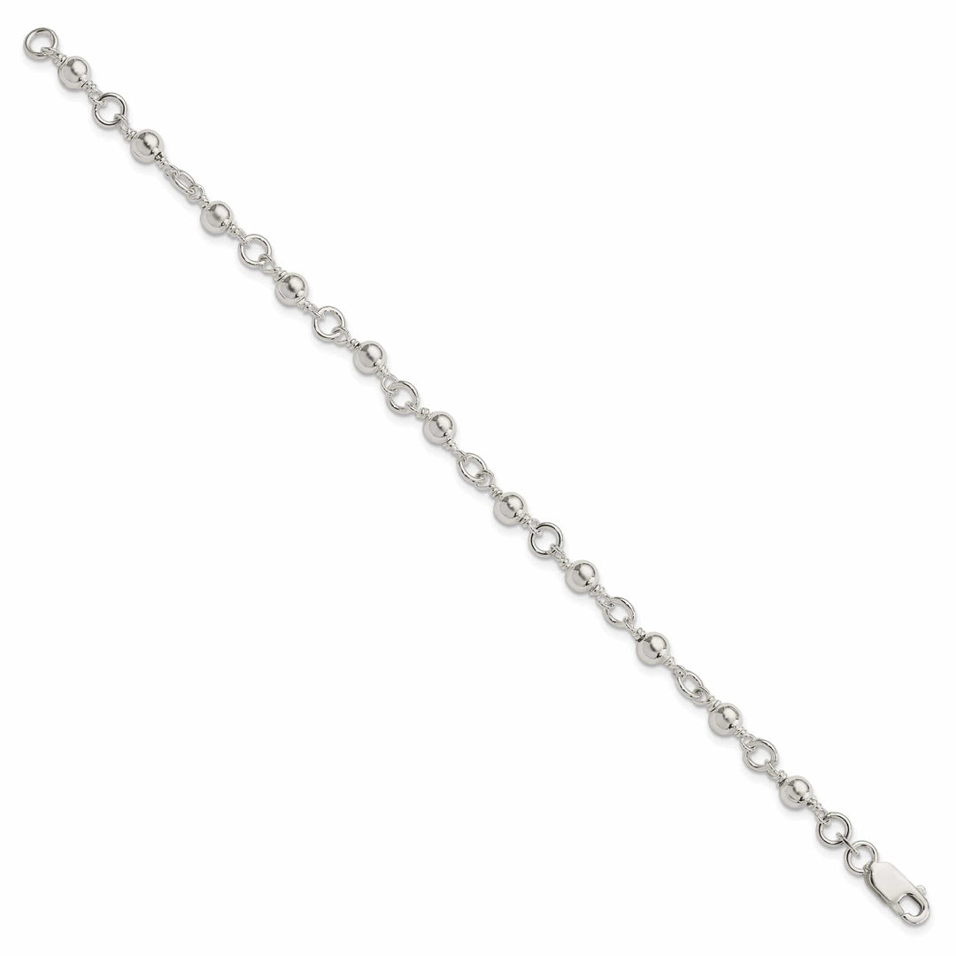 Lovely Rita's Bracelets Silver Polished Finish Bead and Ball Bracelet