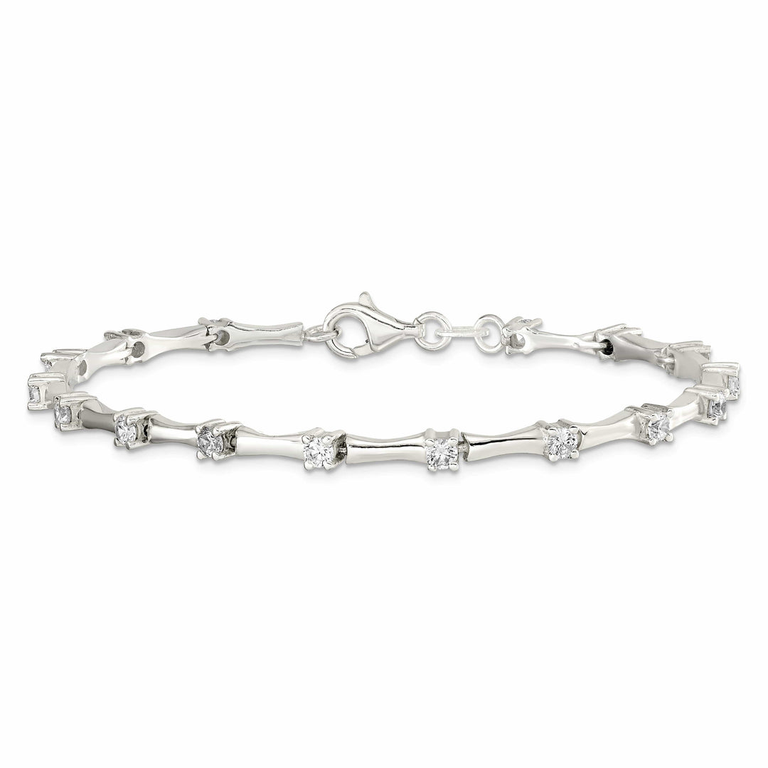 Lovely Rita's Bracelets Silver Polished Finish C.Z Fancy Bracelet