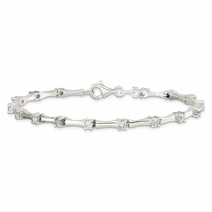 Lovely Rita's Bracelets Silver Polished Finish C.Z Fancy Bracelet