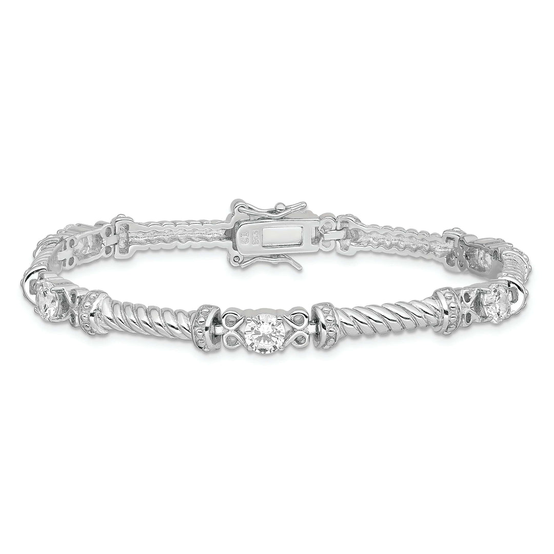 Lovely Rita's Bracelets Silver Polished Finish Cubic Zirconia Bracelet