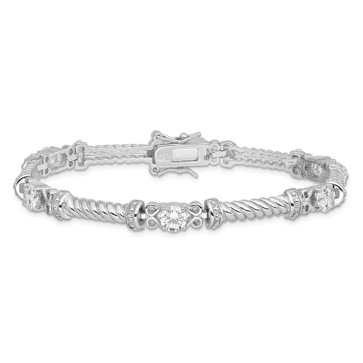 Lovely Rita's Bracelets Silver Polished Finish Cubic Zirconia Bracelet