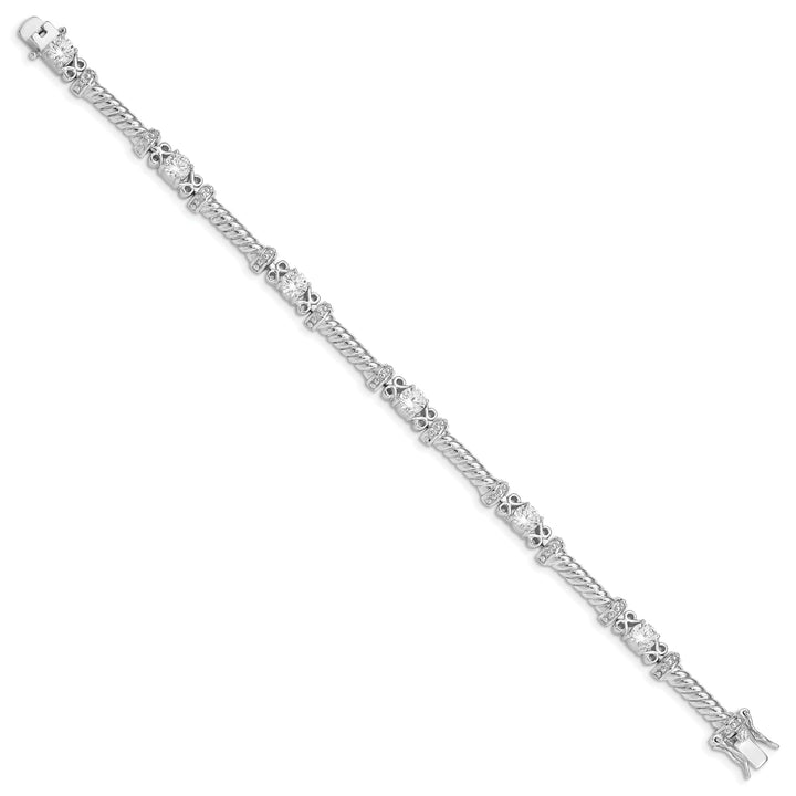Lovely Rita's Bracelets Silver Polished Finish Cubic Zirconia Bracelet