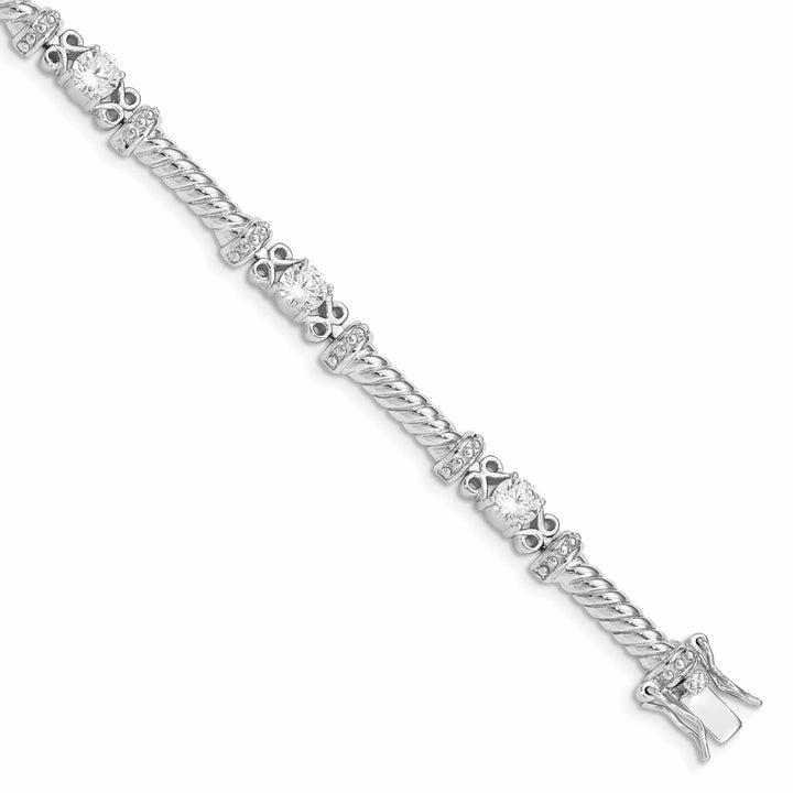 Lovely Rita's Bracelets Silver Polished Finish Cubic Zirconia Bracelet