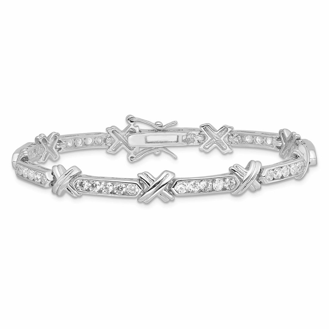Lovely Rita's Bracelets Silver Polished Finish Cubic Zirconia Bracelet