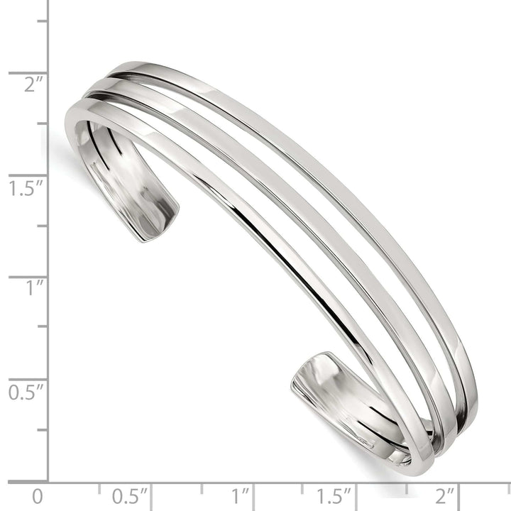 Lovely Rita's Bracelets Silver Polished Finish Cuff Bangle Bracelet