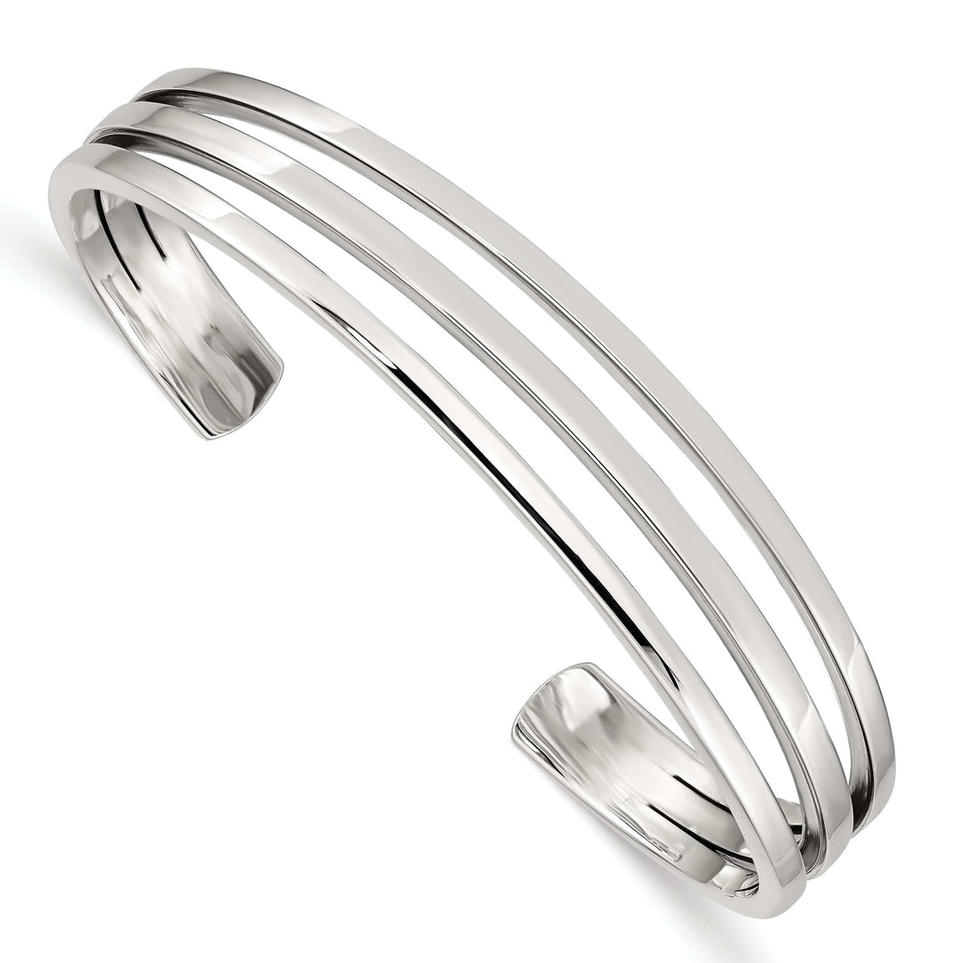 Lovely Rita's Bracelets Silver Polished Finish Cuff Bangle Bracelet
