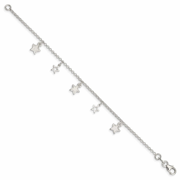 Lovely Rita's Bracelets Silver Polished Finish Dangle Star Bracelet