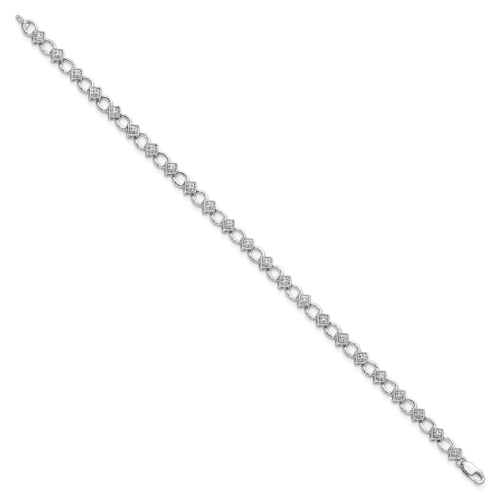 Lovely Rita's Bracelets Silver Polished Finish Diamond Bracelet