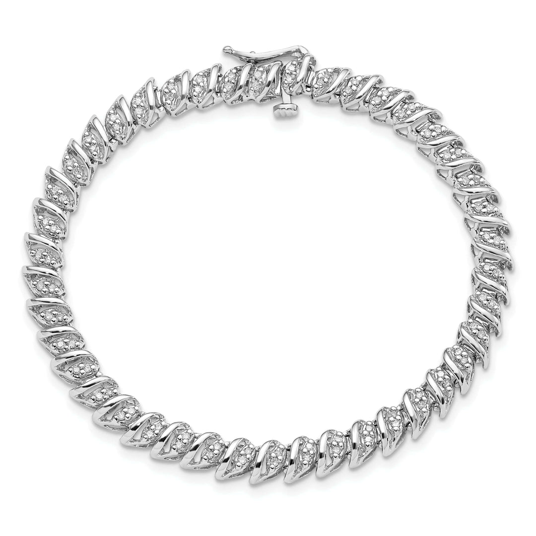 Lovely Rita's Bracelets Silver Polished Finish Diamond Bracelet