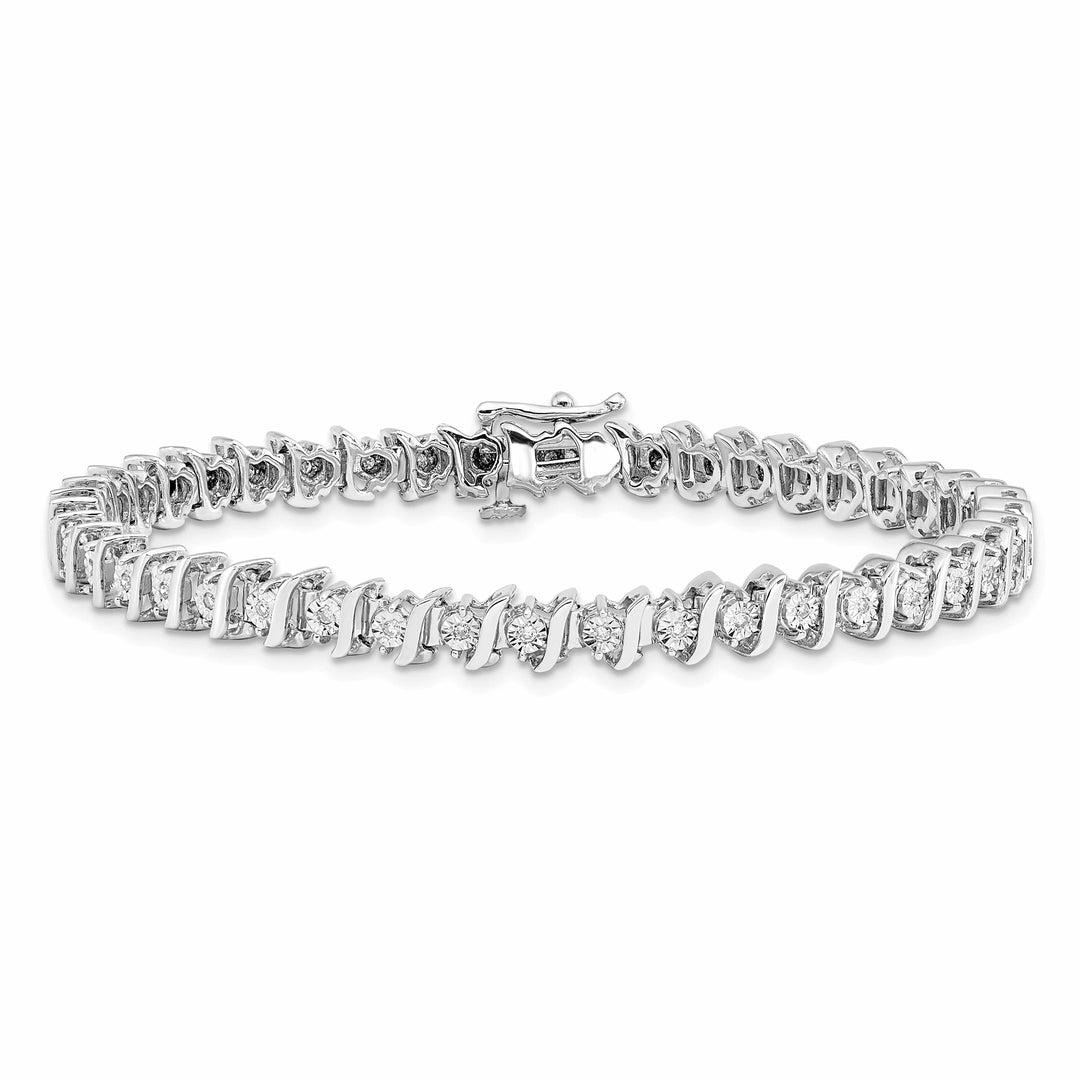 Lovely Rita's Bracelets Silver Polished Finish Diamond Fancy Bracelet