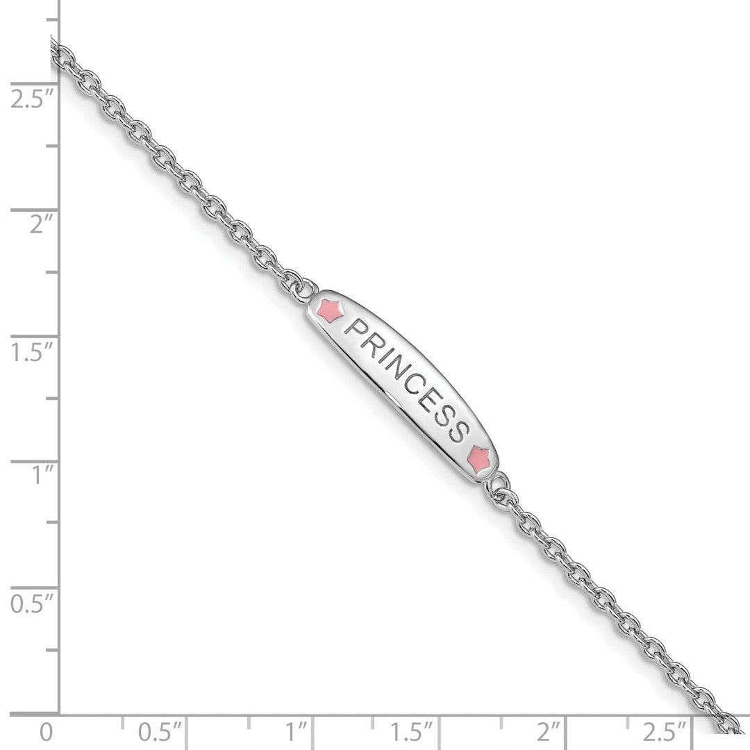 Lovely Rita's Bracelets Silver Polished Finish Enamel PRINCESS Bracelet