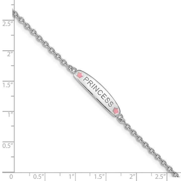 Lovely Rita's Bracelets Silver Polished Finish Enamel PRINCESS Bracelet