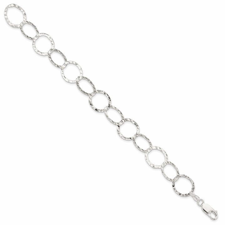Lovely Rita's Bracelets Silver Polished Finish Fancy Hammered Bracelet