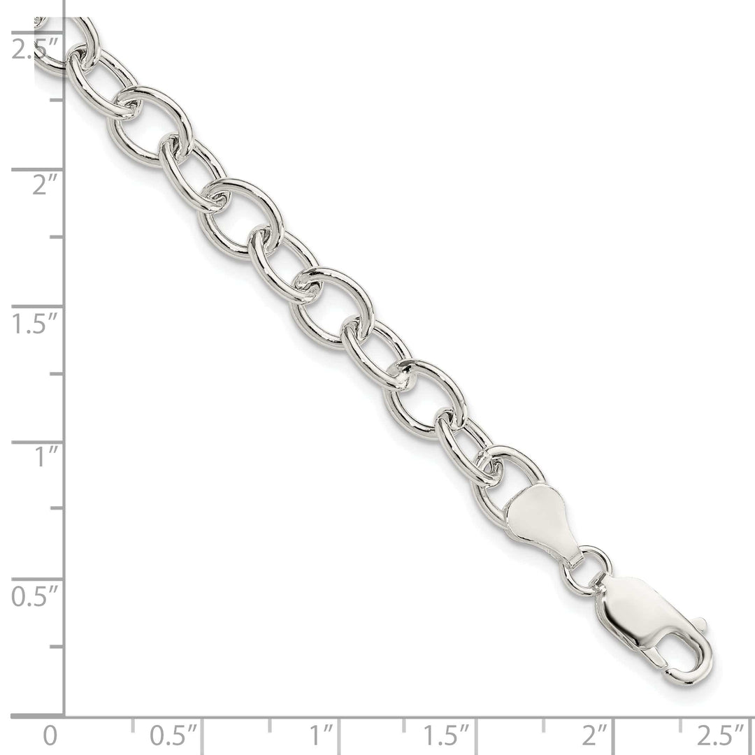 Lovely Rita's Bracelets Silver Polished Finish Hollow Cable Bracelet