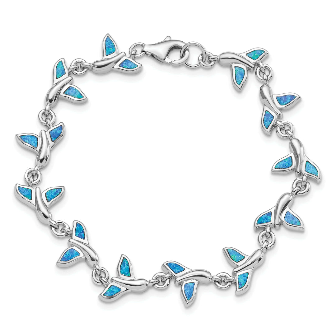 Lovely Rita's Bracelets Silver Polished Finish Whale Tail Bracelet