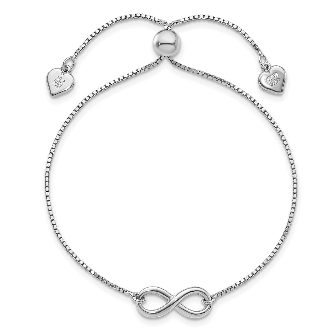 Lovely Rita's Bracelets Silver Polished Infinity Adjustable Bracelet
