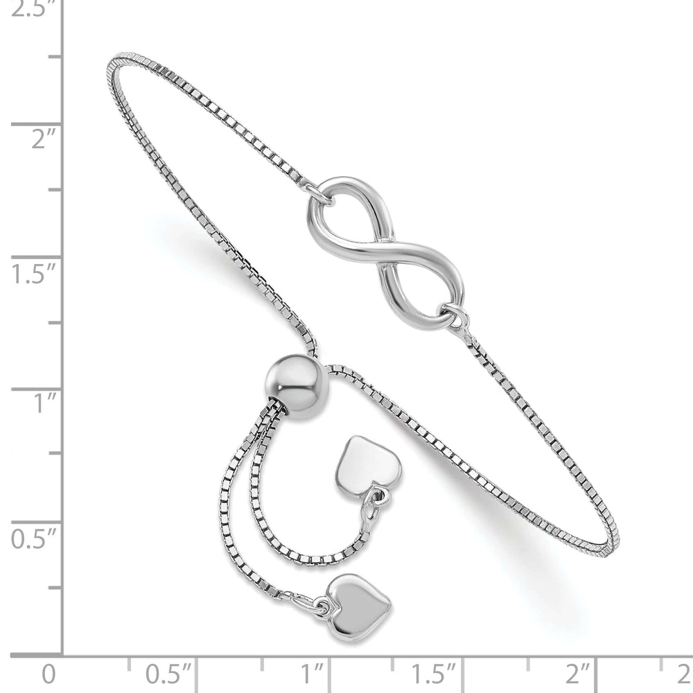 Lovely Rita's Bracelets Silver Polished Infinity Adjustable Bracelet