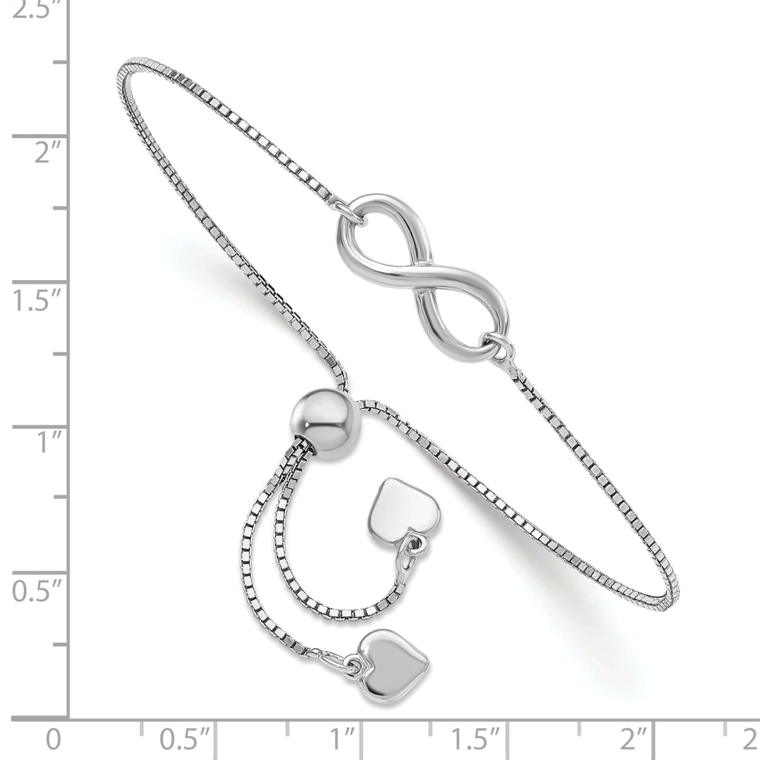 Lovely Rita's Bracelets Silver Polished Infinity Adjustable Bracelet