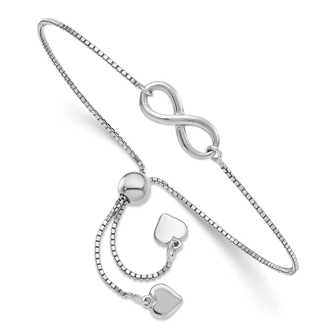 Lovely Rita's Bracelets Silver Polished Infinity Adjustable Bracelet