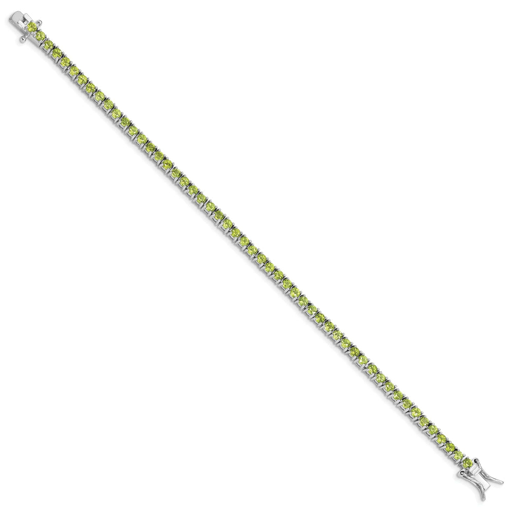 Lovely Rita's Bracelets Silver Polished Peridot Gemstone Bracelet