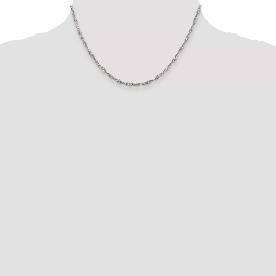 Lovely Rita's Bracelets Silver Polished Twisted 2.25mm Singapore Chain