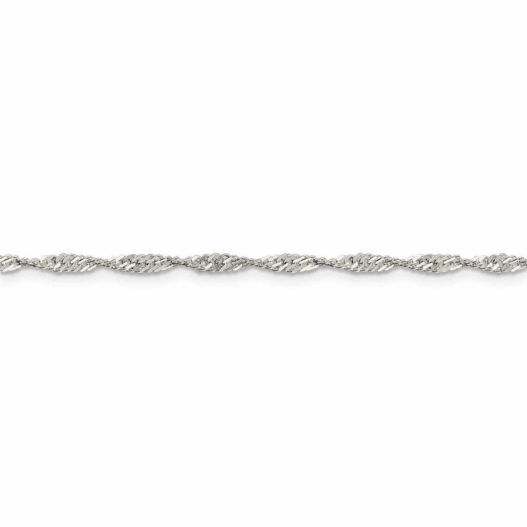 Lovely Rita's Bracelets Silver Polished Twisted 2.25mm Singapore Chain