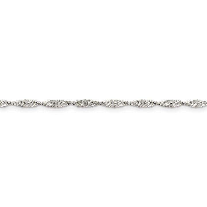 Lovely Rita's Bracelets Silver Polished Twisted 2.25mm Singapore Chain