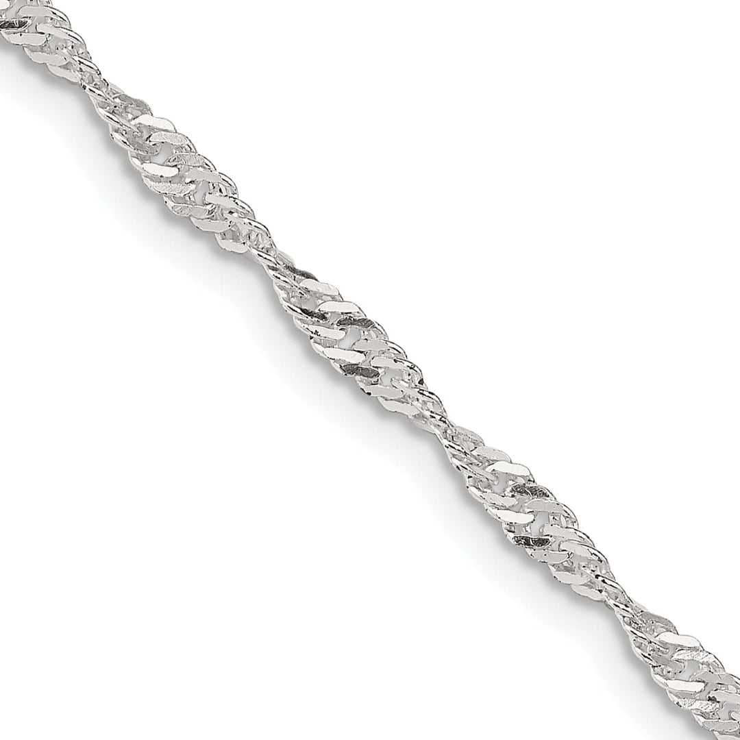 Lovely Rita's Bracelets Silver Polished Twisted 2.25mm Singapore Chain