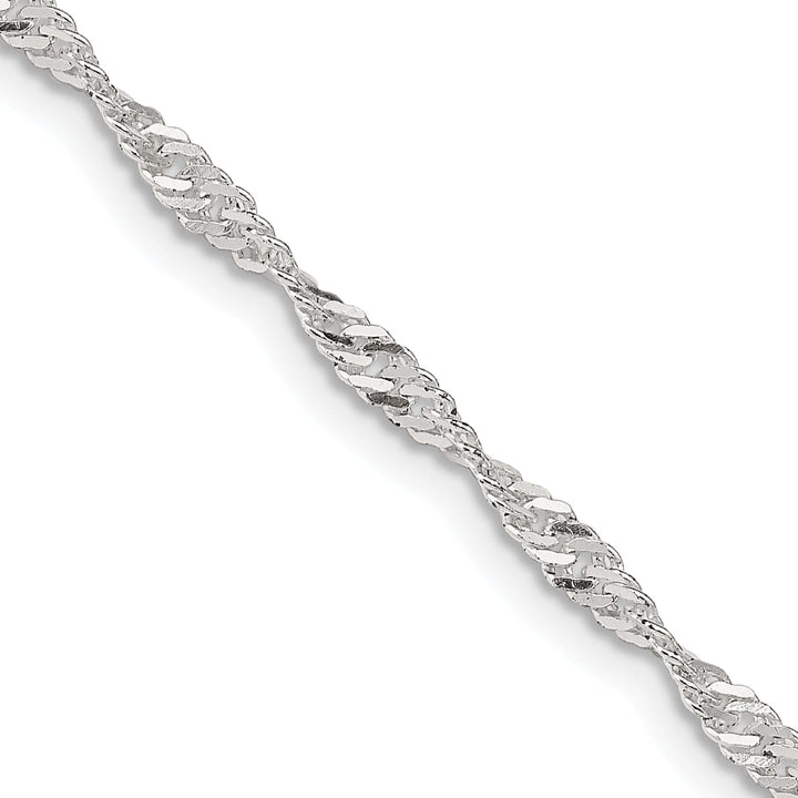Lovely Rita's Bracelets Silver Polished Twisted 2.25mm Singapore Chain