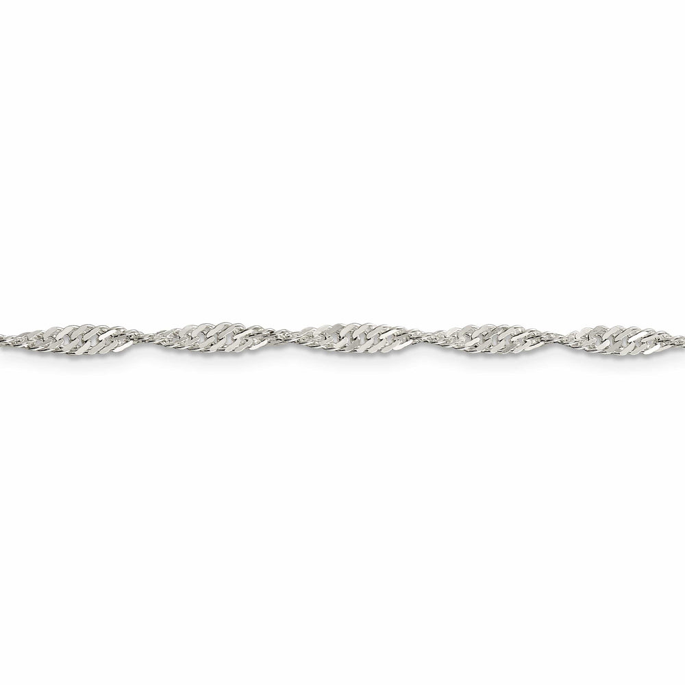 Lovely Rita's Bracelets Silver Polished Twisted 3.00mm Singapore Chain
