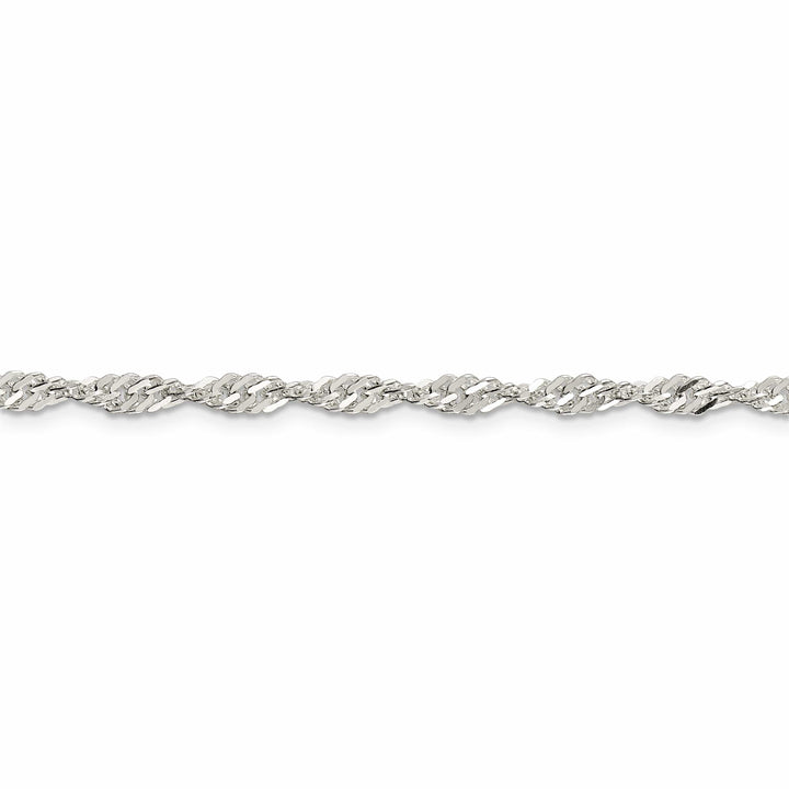 Lovely Rita's Bracelets Silver Polished Twisted 3.50mm Singapore Chain