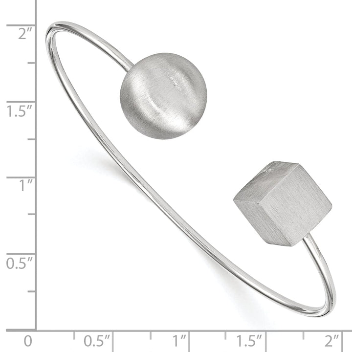 Lovely Rita's Bracelets Silver Rhodium Radiant Essence Satin Bangle