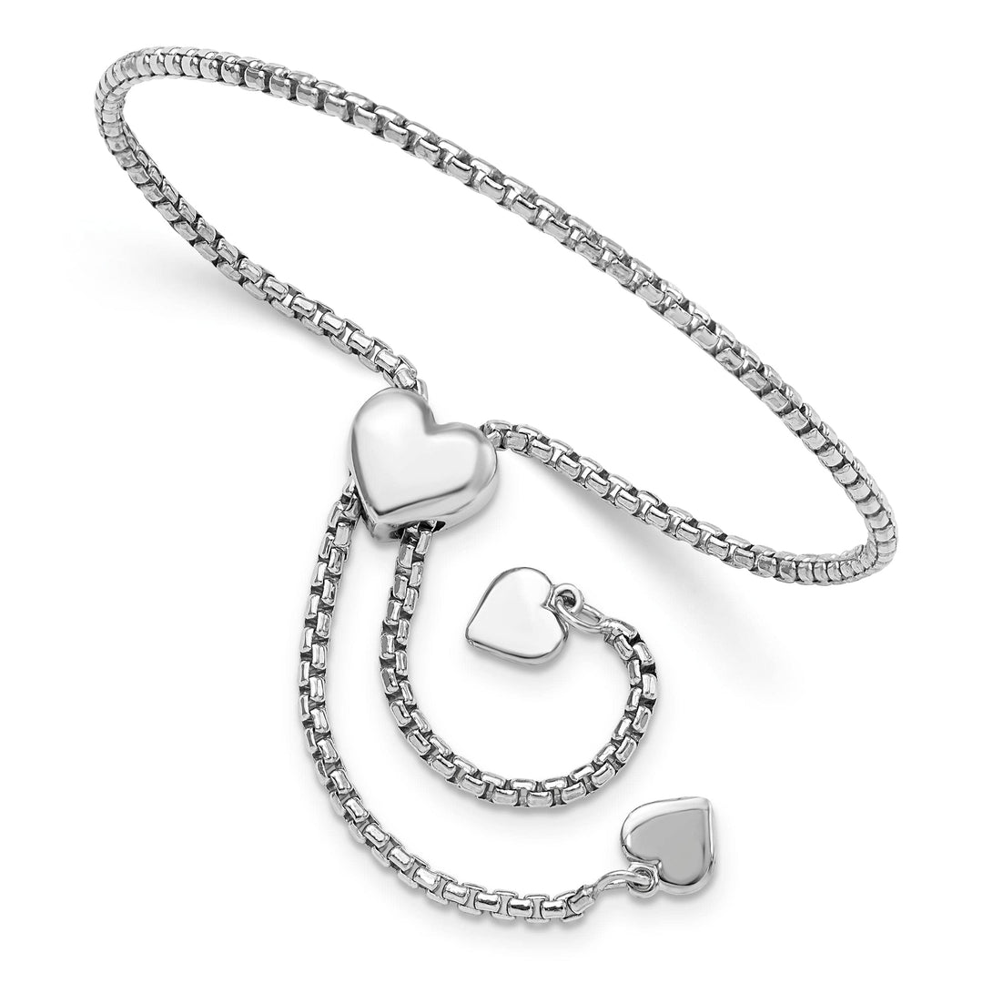 Lovely Rita's Bracelets Silver Round Rectangle Box Heart Bracelet