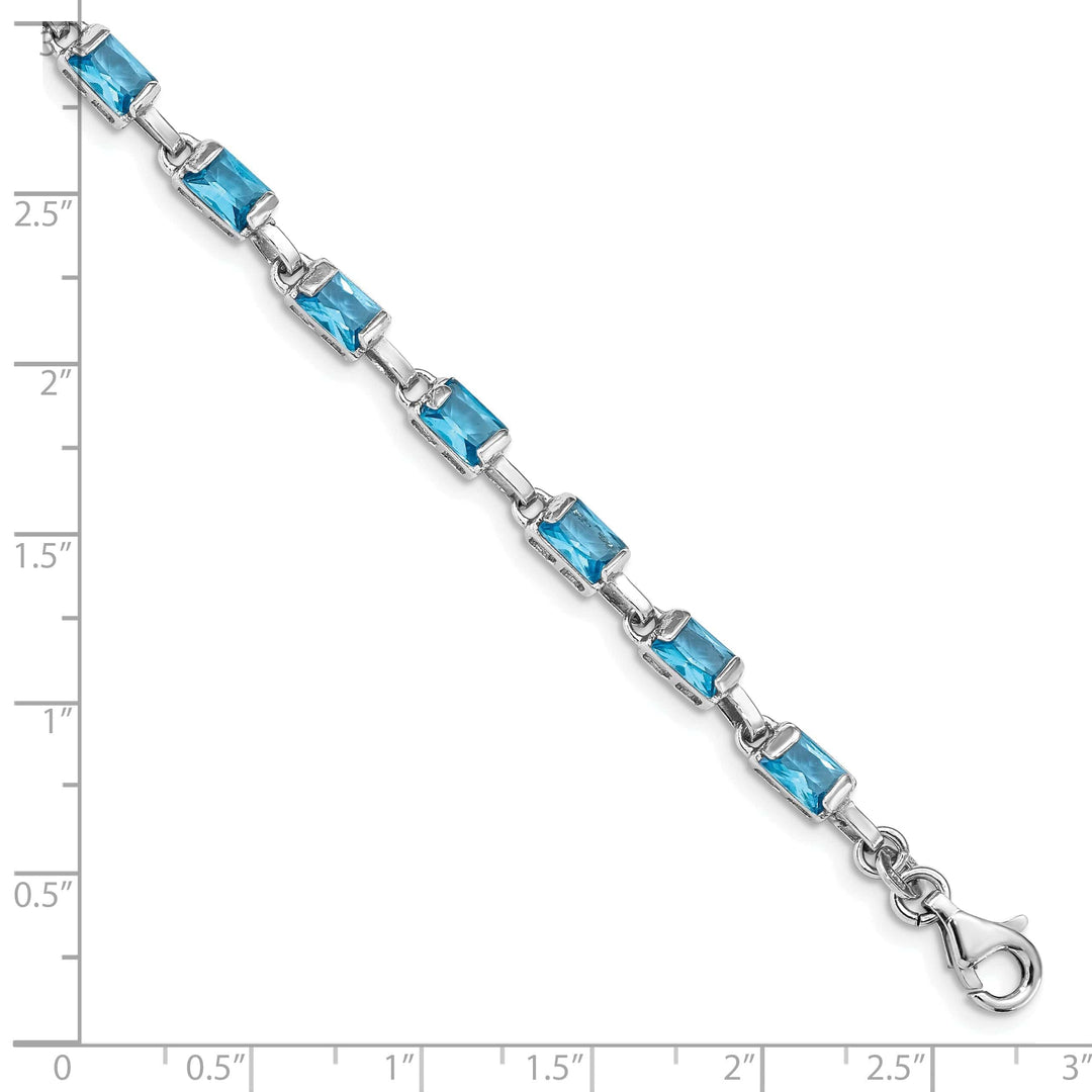 Lovely Rita's Bracelets Silver Stones Blue Topaz Gemstone Bracelet