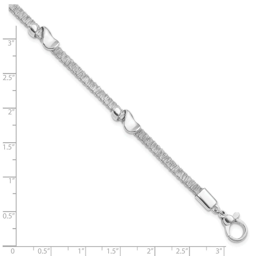 Lovely Rita's Bracelets Silver Texture Polished Bracelet