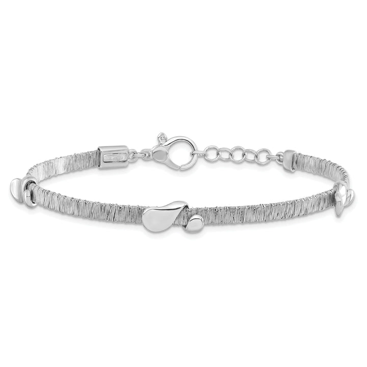 Lovely Rita's Bracelets Silver Texture Polished Bracelet