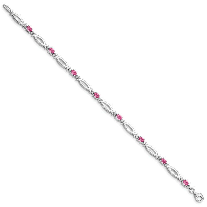 Lovely Rita's Bracelets Silver Tourmaline Gemstone Diamond Bracelet