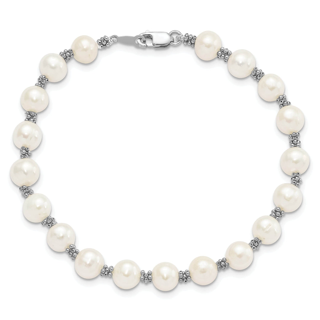Lovely Rita's Bracelets Silver White Fresh Water Pearl Bracelet