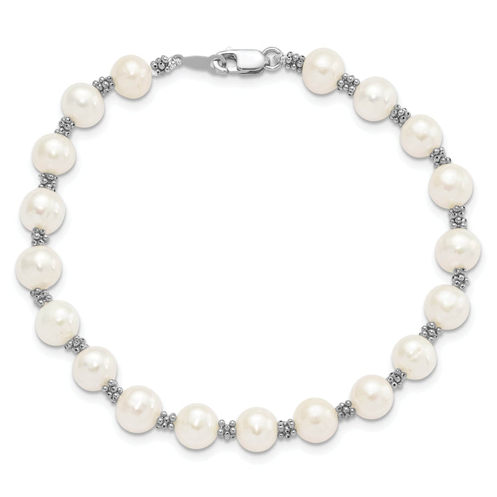 Lovely Rita's Bracelets Silver White Fresh Water Pearl Bracelet