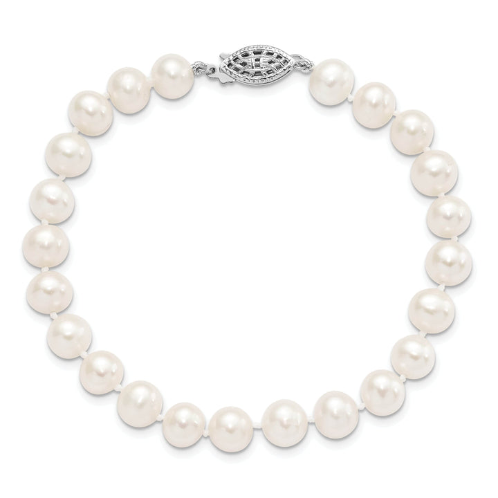 Lovely Rita's Bracelets Silver White Freshwater Cultured Pearl Bracelet