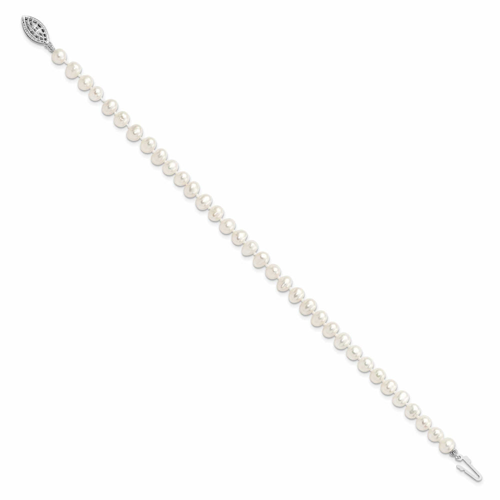 Lovely Rita's Bracelets Silver White Freshwater Cultured Pearl Bracelet