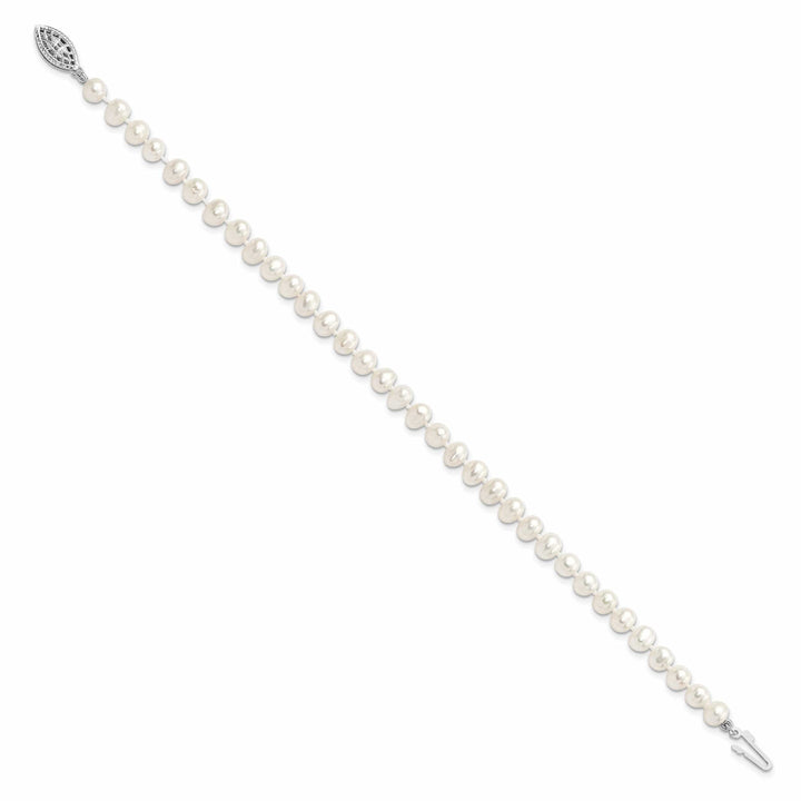 Lovely Rita's Bracelets Silver White Freshwater Cultured Pearl Bracelet