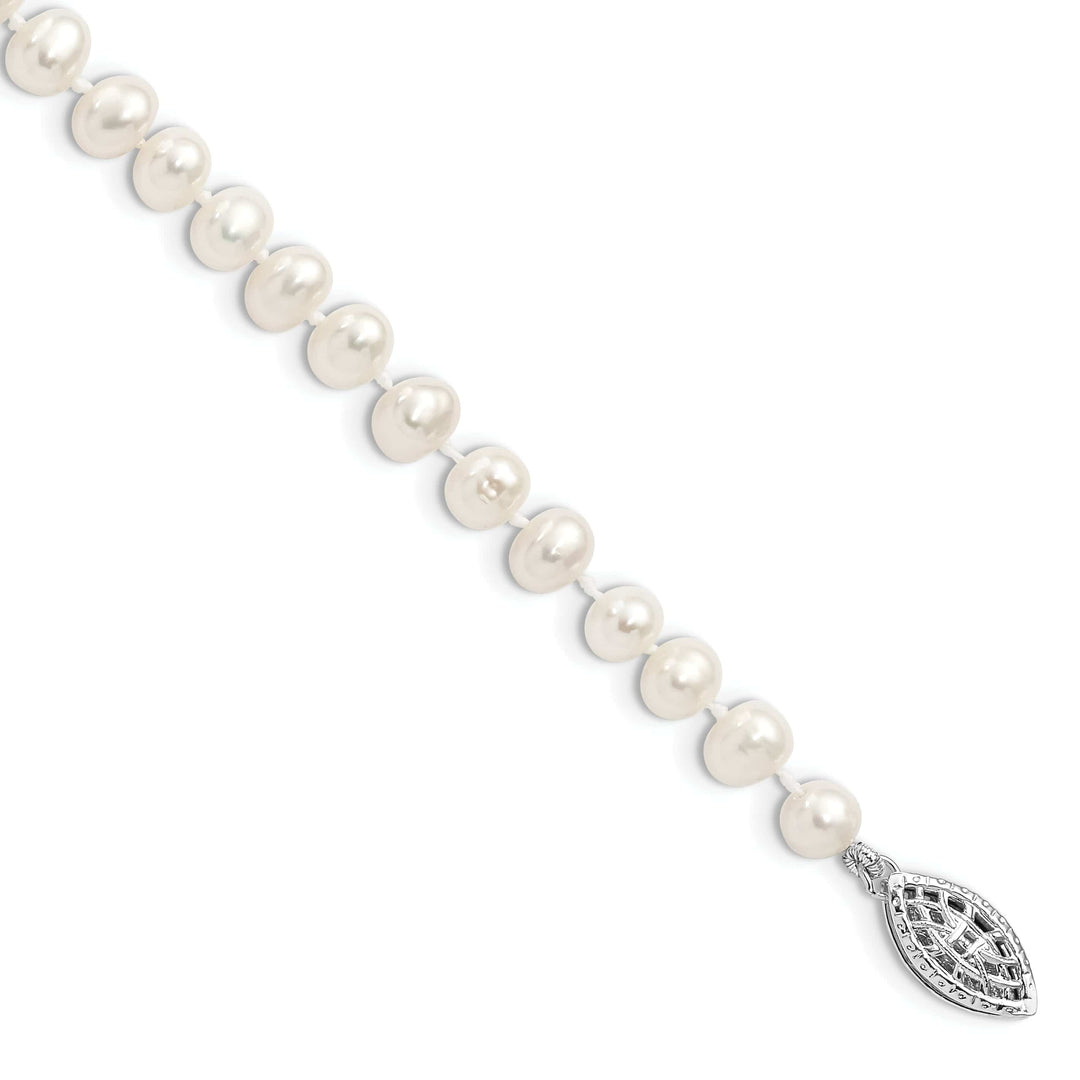 Lovely Rita's Bracelets Silver White Freshwater Cultured Pearl Bracelet