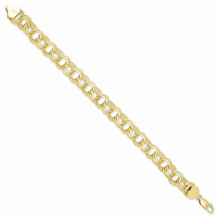 Lovely Rita's Bracelets Size 7 14k Gold Triple Link Charm Bracelet
