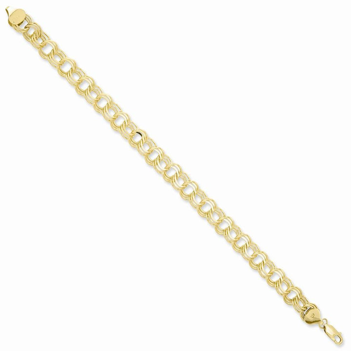 Lovely Rita's Bracelets Size 7 14k Gold Triple Link Charm Bracelet