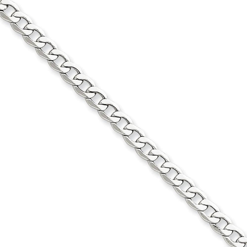 Lovely Rita's Bracelets Size 7 14k White Gold 3.35m Semi Solid Curb Link Chain