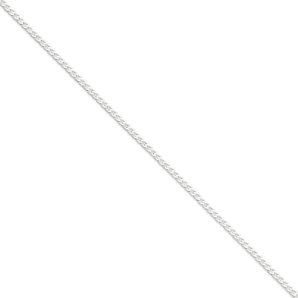 Lovely Rita's Bracelets Size 7 14k White Gold Polished 2.90mm Flat Curb Chain