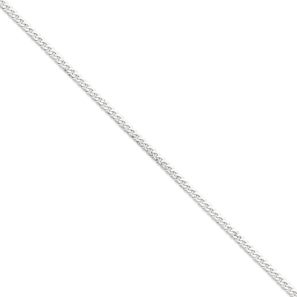 Lovely Rita's Bracelets Size 7 14k White Gold Polished 3.90mm Flat Curb Chain