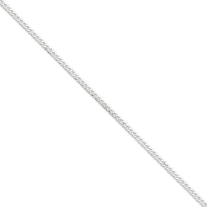 Lovely Rita's Bracelets Size 7 14k White Gold Polished 3.90mm Flat Curb Chain