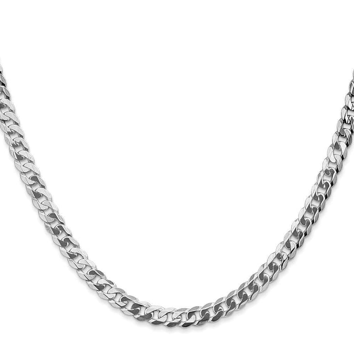 Lovely Rita's Bracelets Size 7 14k White Gold Polished 4.50mm Flat Curb Chain
